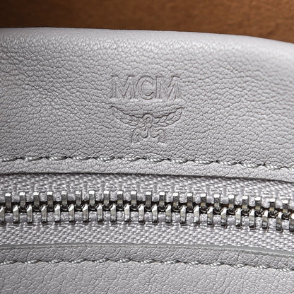 MCM Calfskin Ottomar Monogram Sarah Convertible Hobo Dove 6 of 10