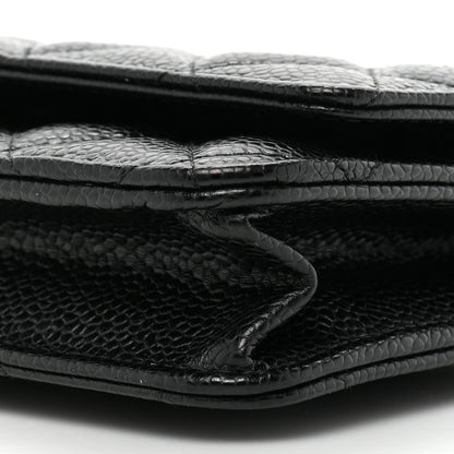 Chanel Caviar Quilted Wallet on Chain WOC Black 10 of 11
