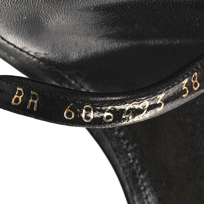 Saint Laurent Calfskin Lexi 90 Ankle Strap Sandals 38 Black 6 of 8