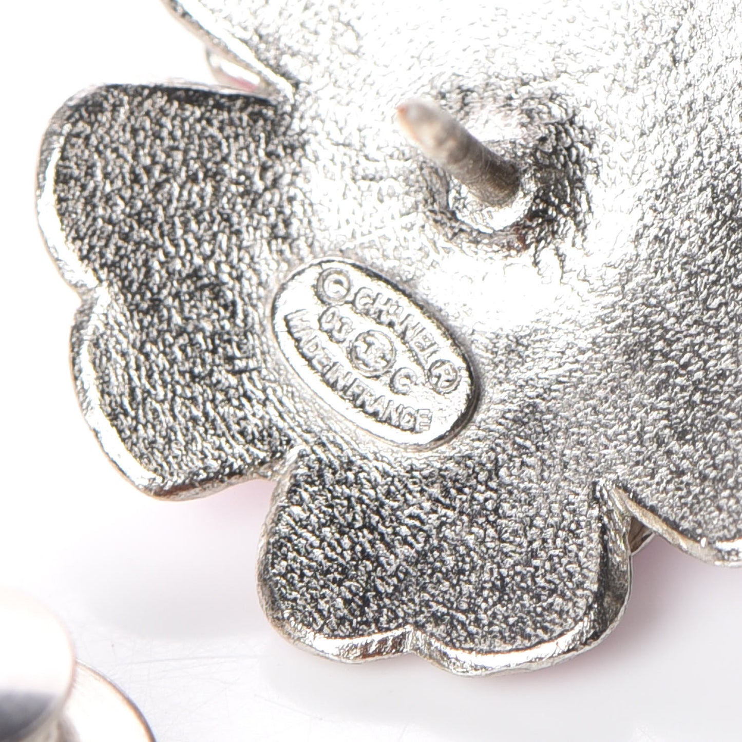 Enamel CC Camellia Brooch Pin Pink