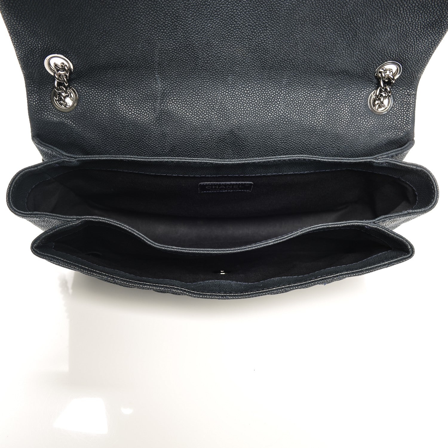 Chanel Iridescent Caviar Quilted Medium Lady Pearly Flap Navy Blue 5 of 9