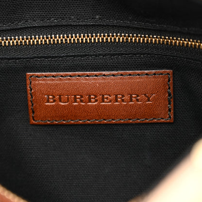 Burberry House Check Bridle Calfskin Small Bowling Bag Dark Tan 6 of 11