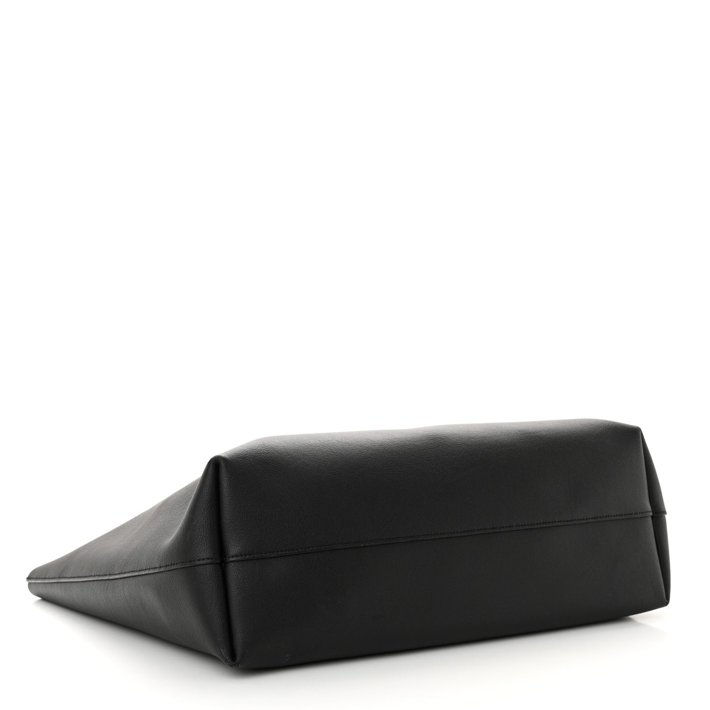 Calfskin East West Shopping Tote Black