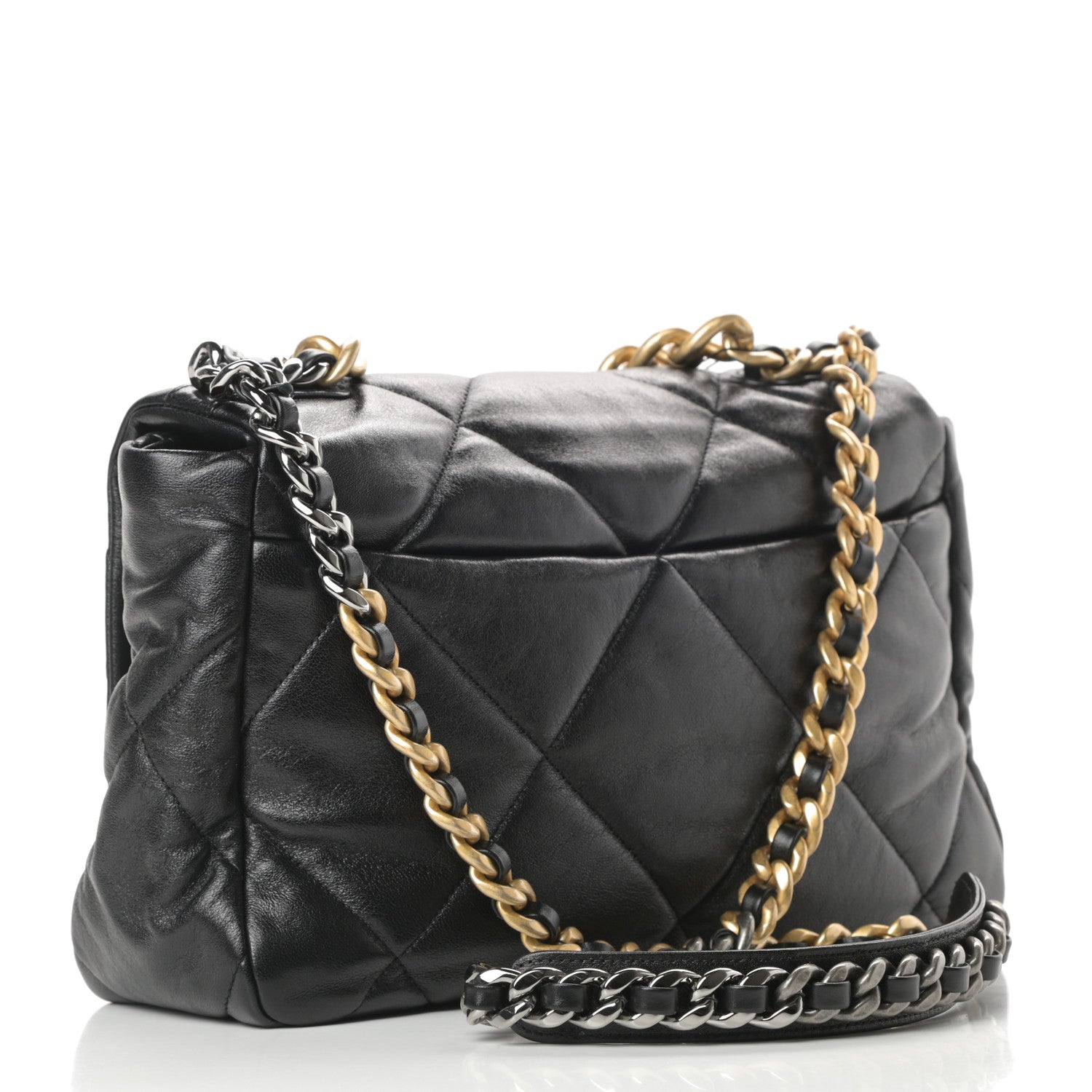 Chanel Lambskin Quilted Large Chanel 19 Flap Black 3 of 11