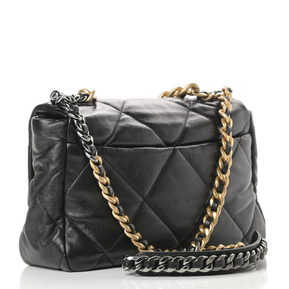 Chanel Lambskin Quilted Large Chanel 19 Flap Black 3 of 11