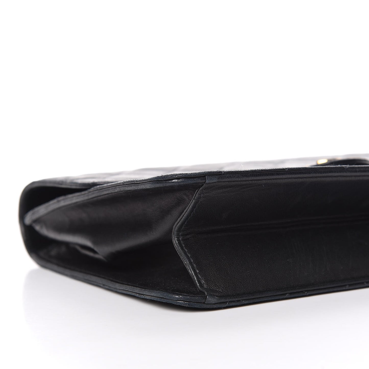 Lambskin Quilted Medium Single Flap Black