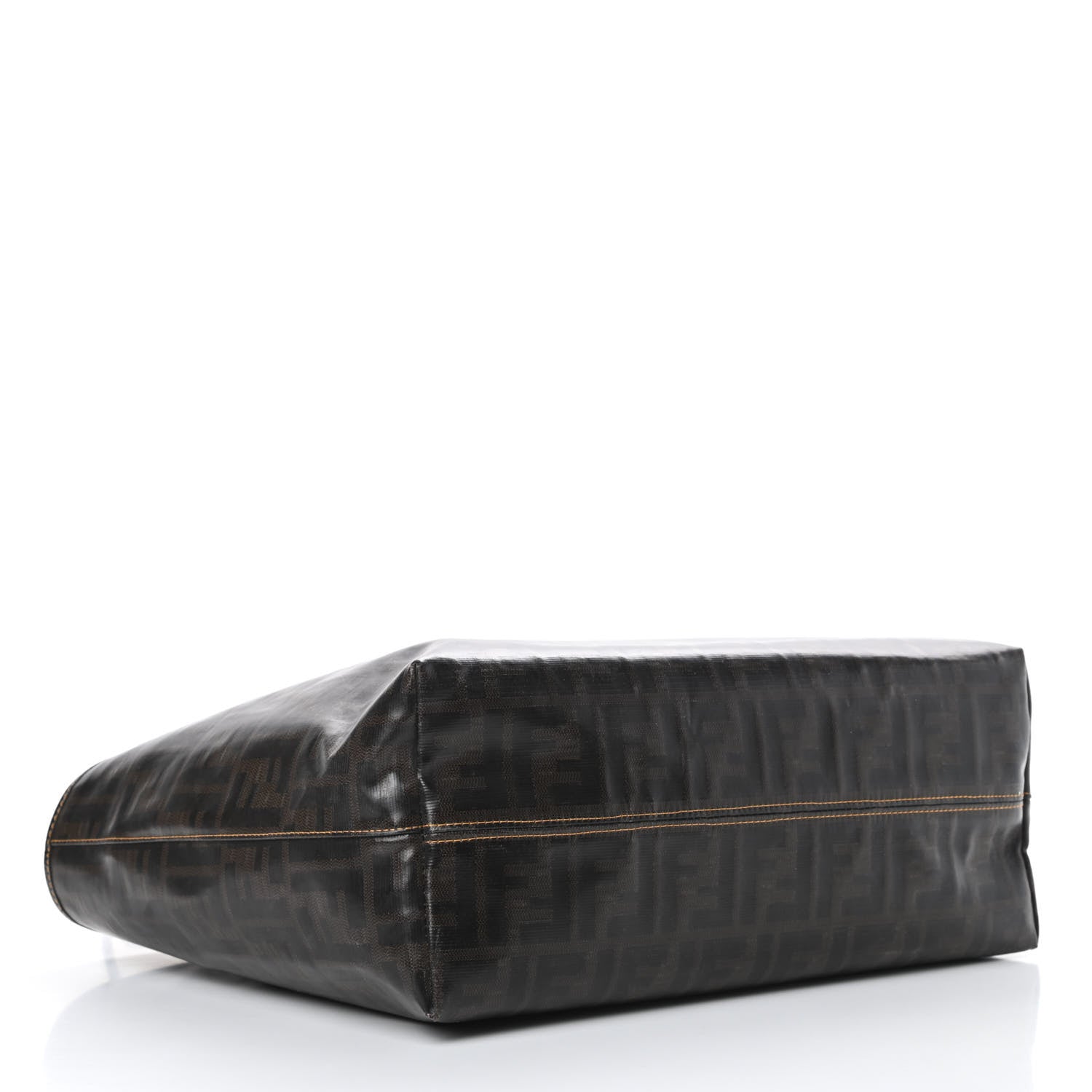 Fendi Zucca Spalmati Matrioska Small Roll Tote Tobacco Black 4 of 15