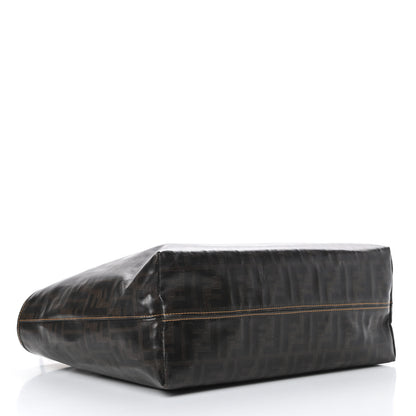Fendi Zucca Spalmati Matrioska Small Roll Tote Tobacco Black 4 of 15