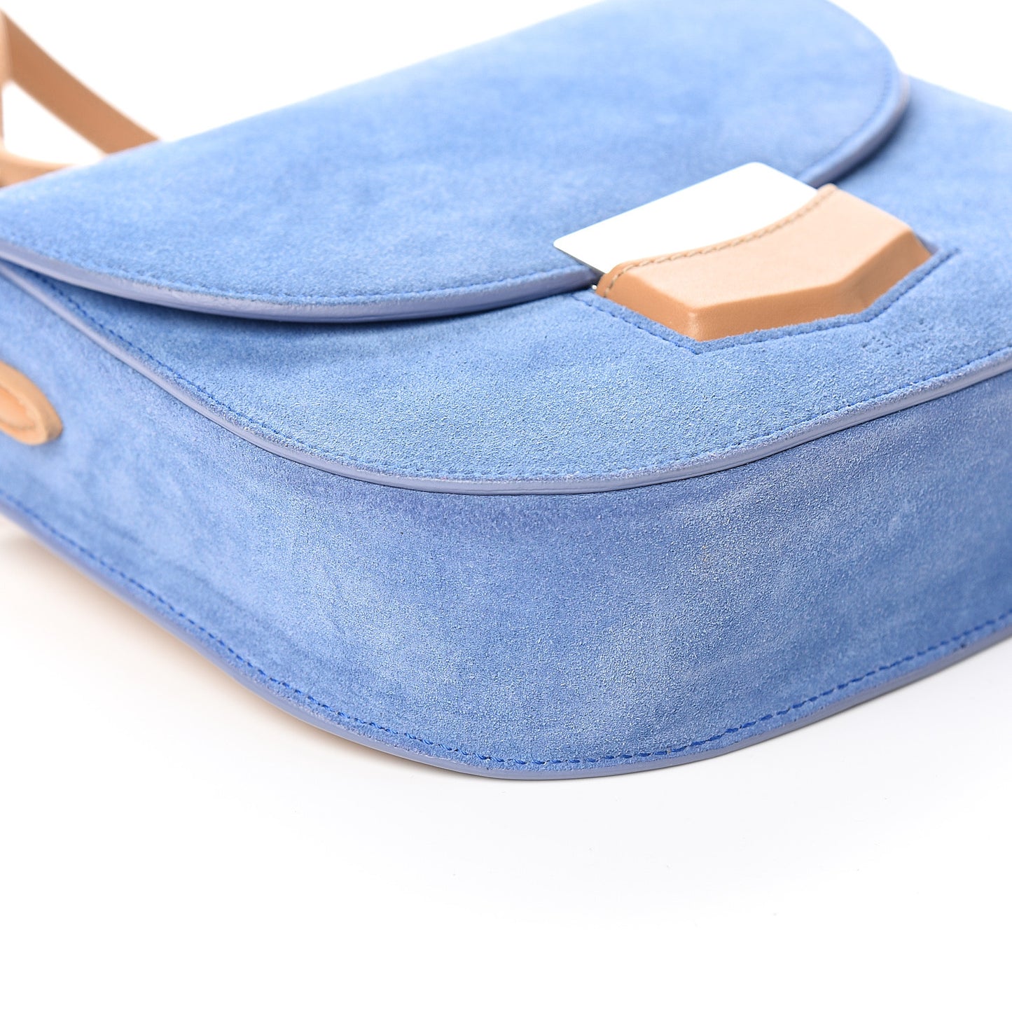 Suede Small Trotteur Porcelain