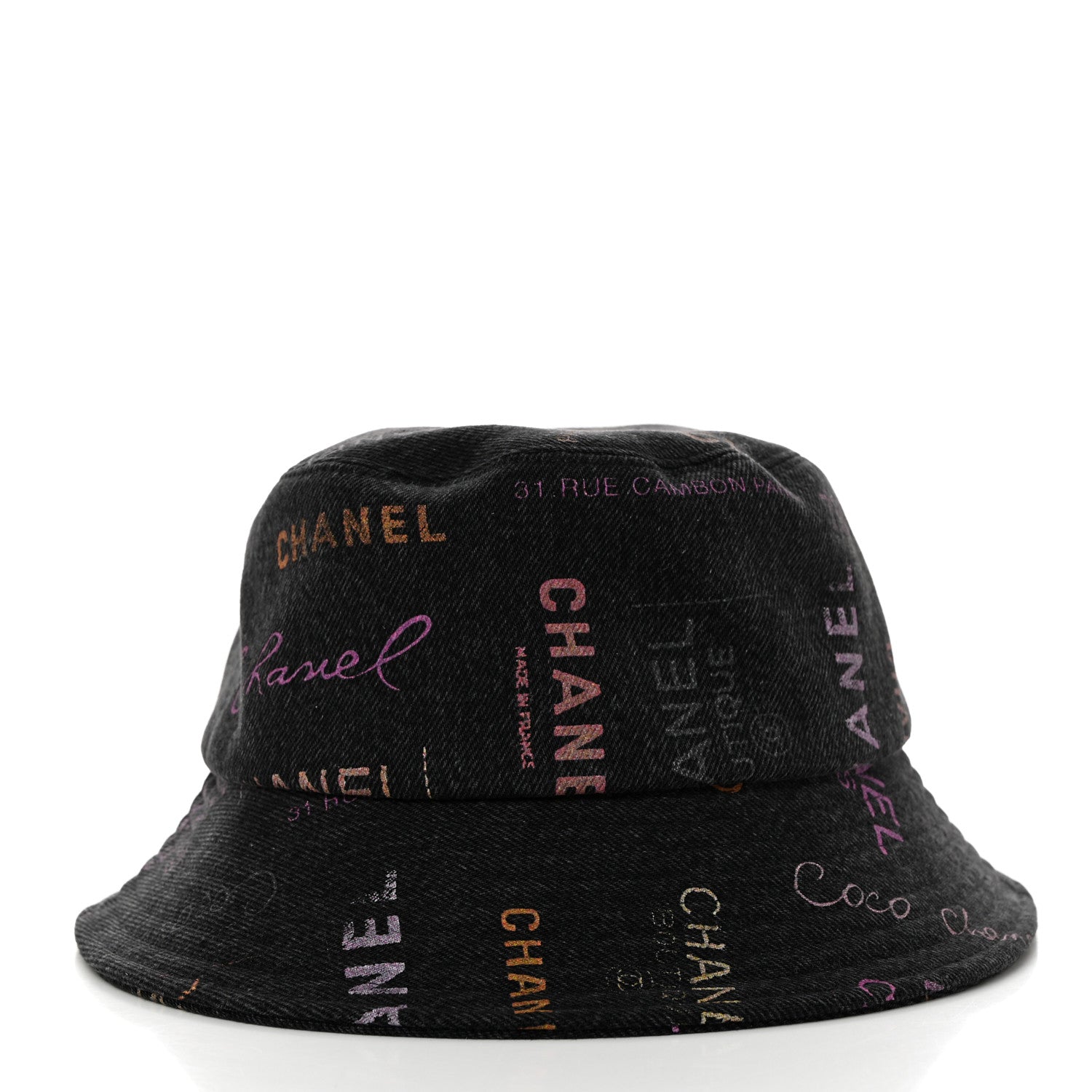 Chanel Denim Mood Cloche Bucket Hat S Black 3 of 8