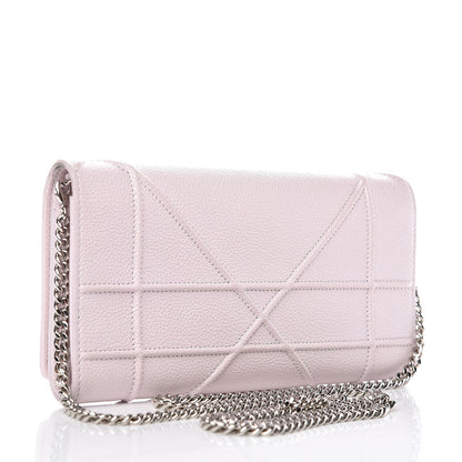 Christian Dior Grained Calfskin Diorama Croisiere Chain Wallet Pink 3 of 15