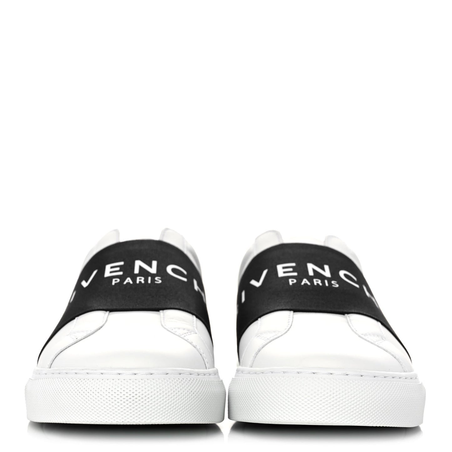 Calfskin Band Logo Womens Urban Street Sneakers 39.5 White Black