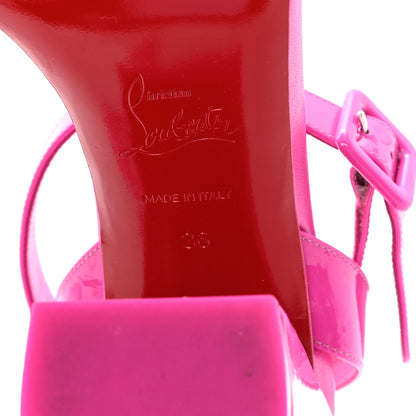Christian Louboutin Patent Miss Sabina 85 Sandals 36 Bolerose 7 of 9