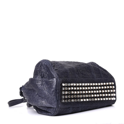Alexander Wang Pebbled Lambskin Rocco Nickel Hardware Dark Blue 3 of 5