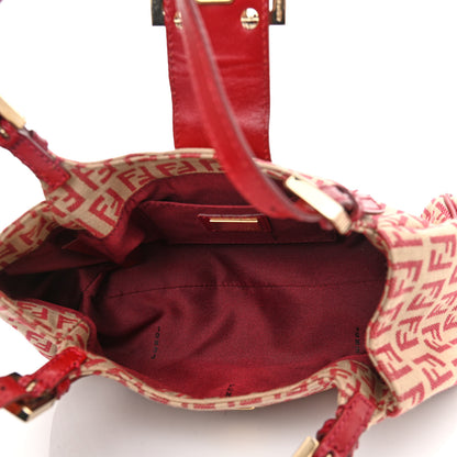 Fendi Zucchino Vitello Mini Sporty Beige Rosso 7 of 11