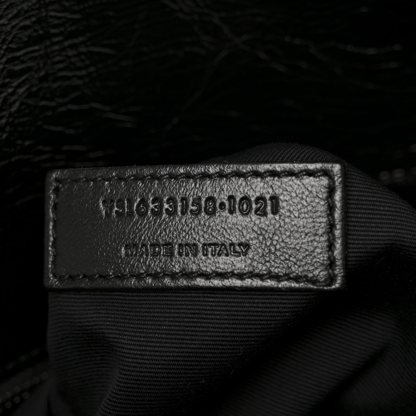 Crinkled Calfskin Matelasse Monogram Medium Niki Chain Satchel Black