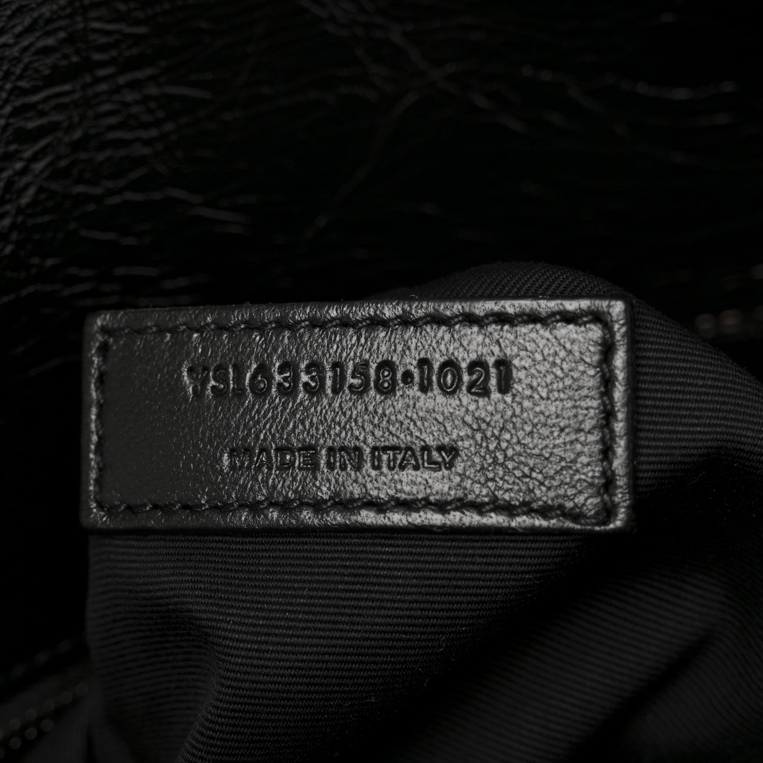 Saint Laurent Crinkled Calfskin Matelasse Monogram Medium Niki Chain Satchel Black 7 of 10