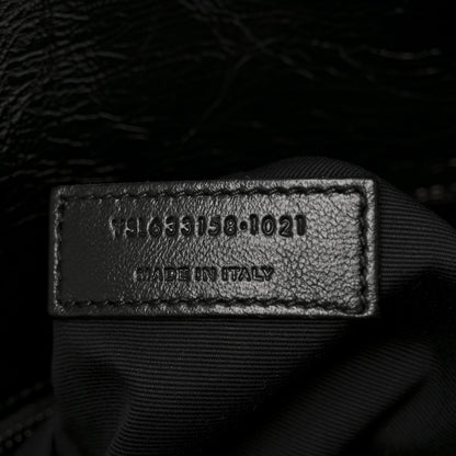 Saint Laurent Crinkled Calfskin Matelasse Monogram Medium Niki Chain Satchel Black 7 of 10