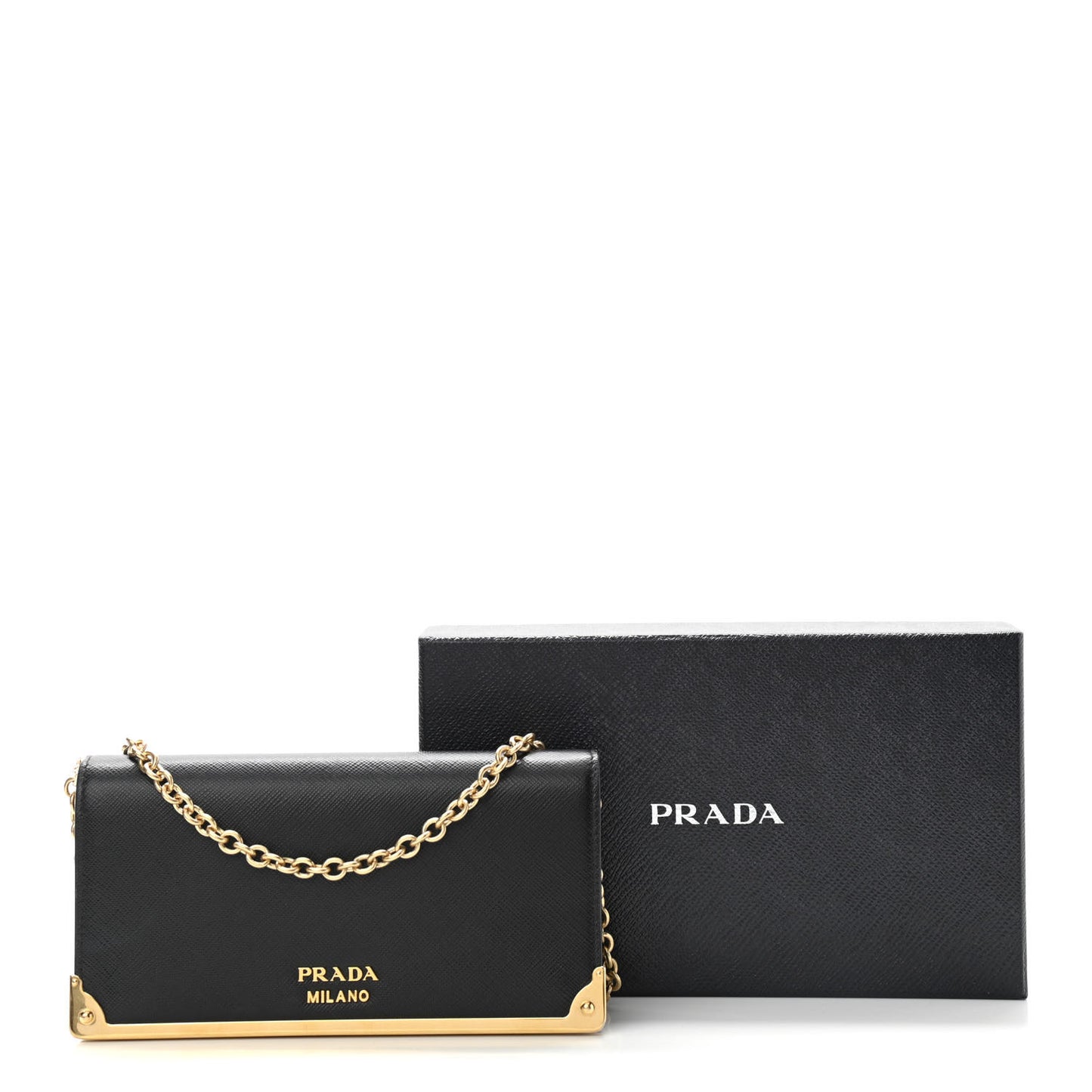 Saffiano Mini Cahier Crossbody Bag Black