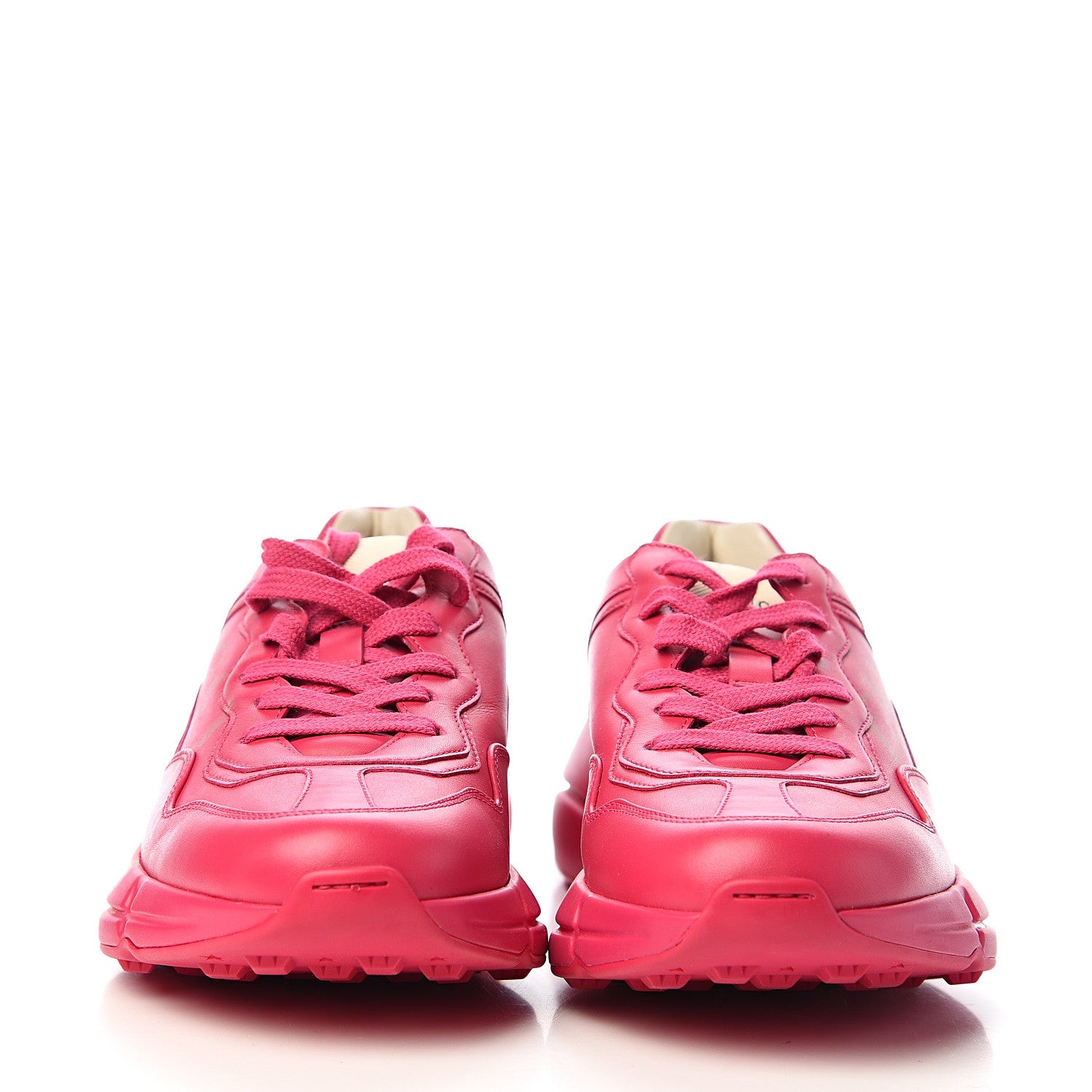 Gucci Calfskin Logo Womens Rhyton Sneakers 40 Box Pink 2 of 11