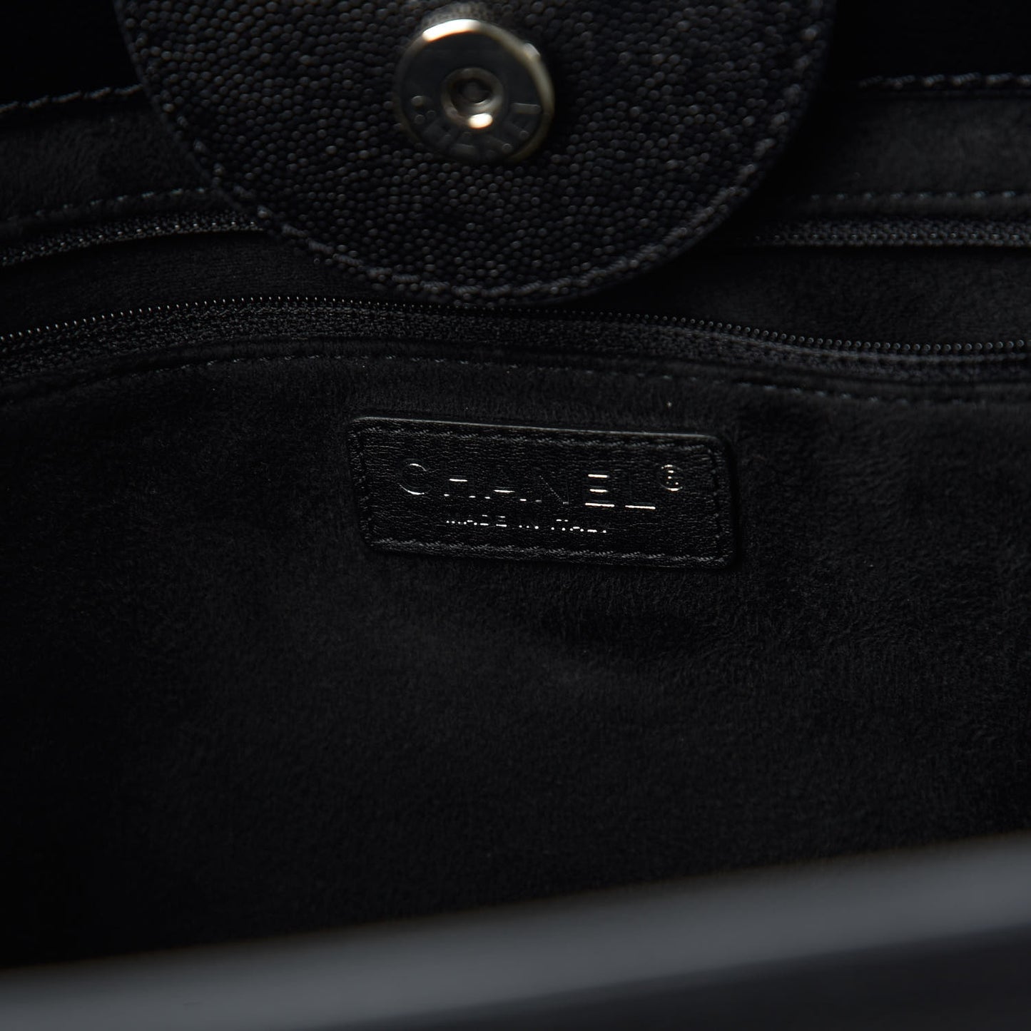 Caviar Small Studded Deauville Tote Black