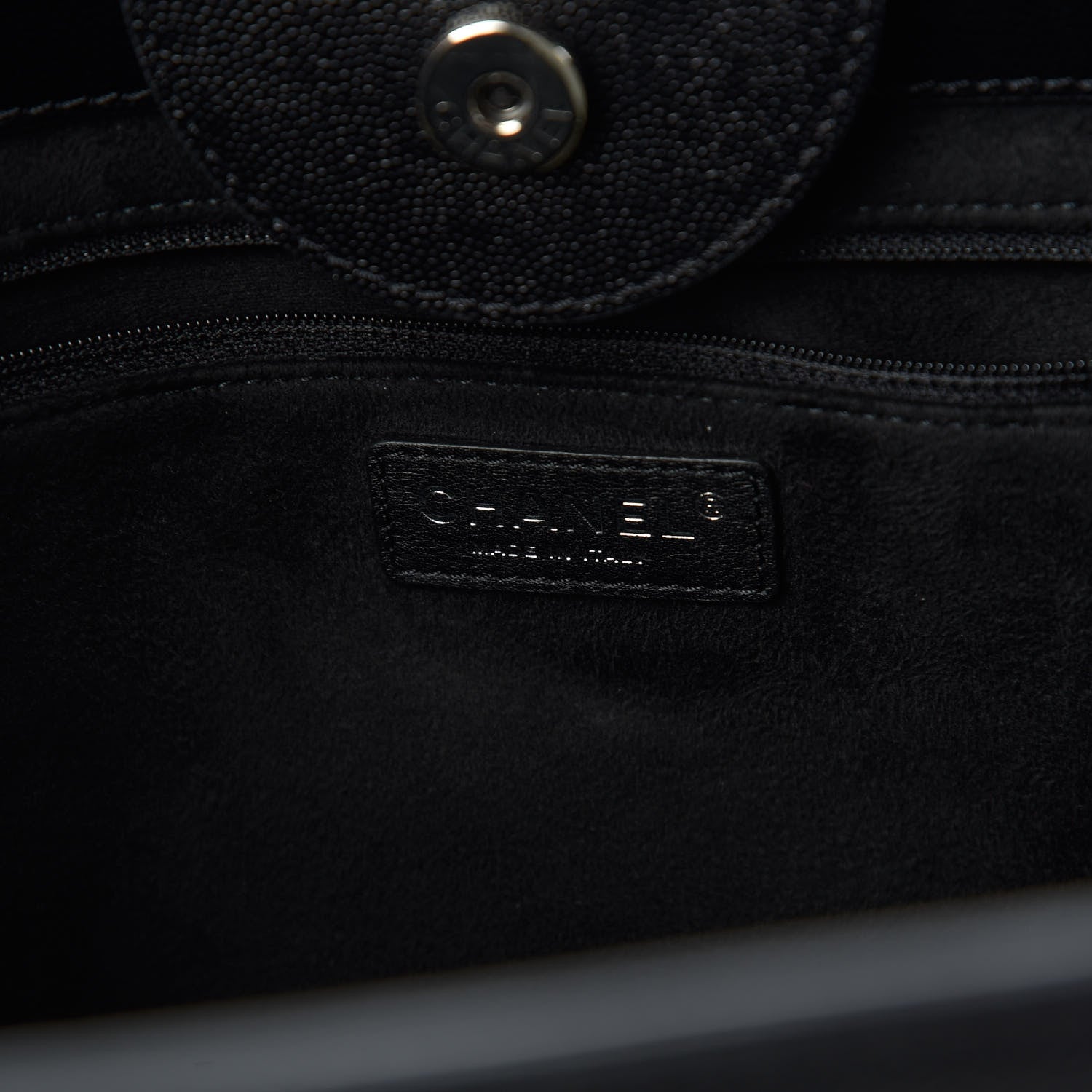 Chanel Caviar Small Studded Deauville Tote Black 8 of 10