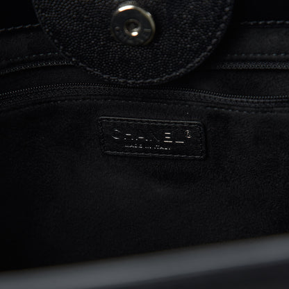 Chanel Caviar Small Studded Deauville Tote Black 8 of 10