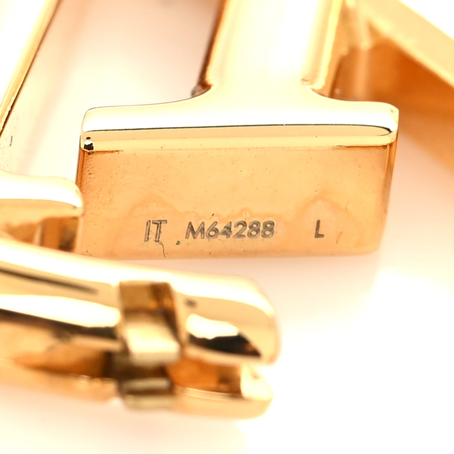Louis Vuitton Metal Louise Hoop Earrings Gold 4 of 4