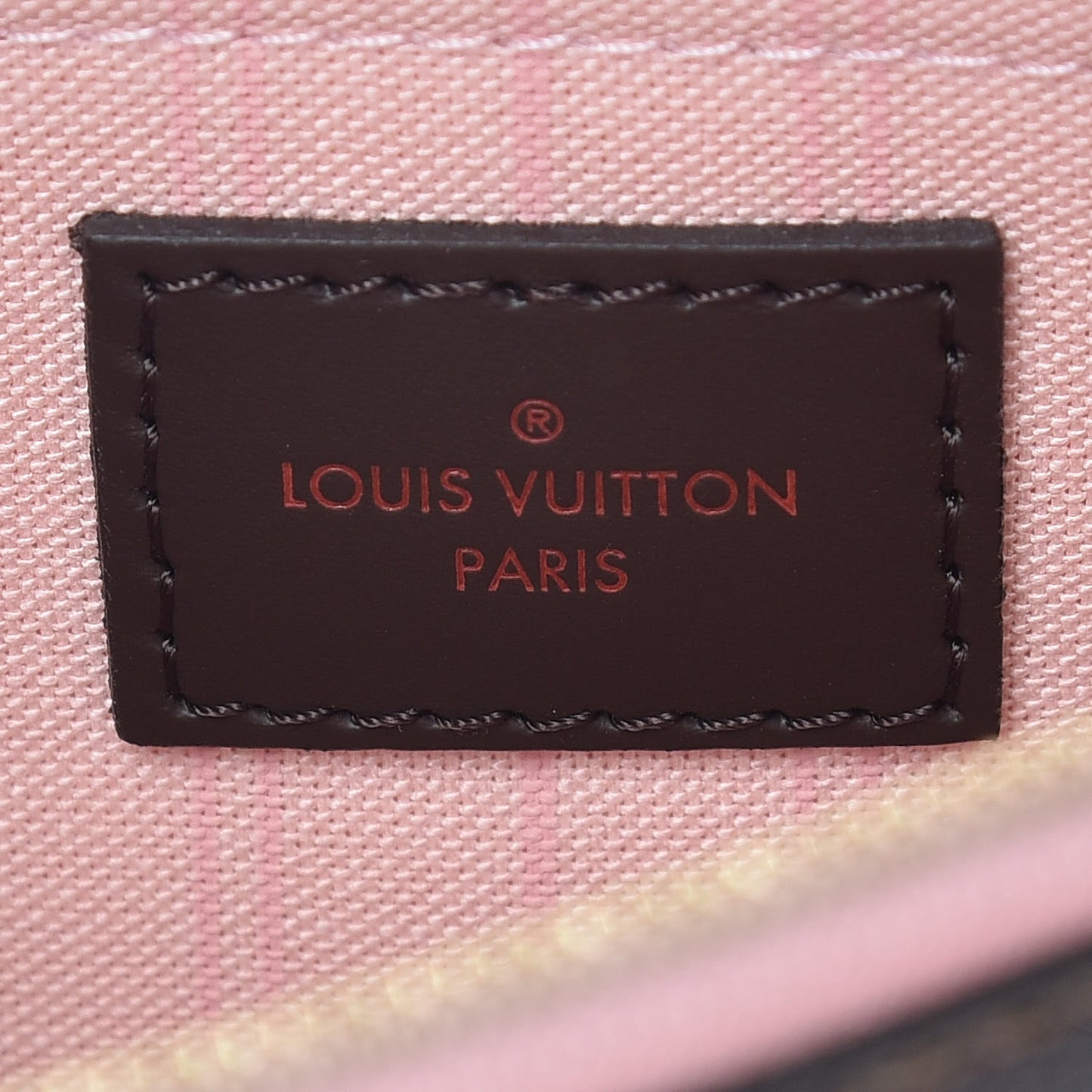 Damier Ebene Neverfull MM GM Pochette Rose Ballerine