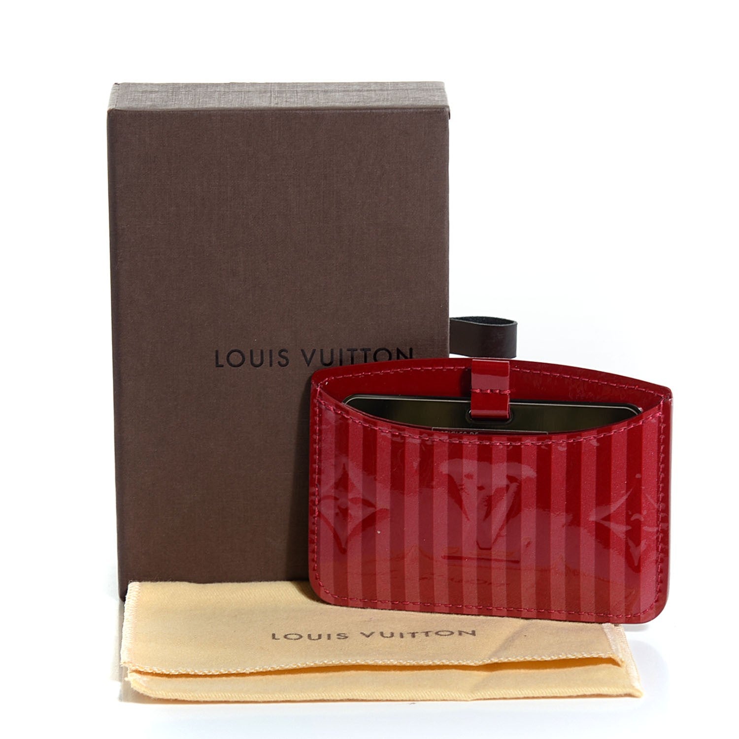 Louis Vuitton Vernis Rayures Mirror Case Pomme D'Amour 8 of 8