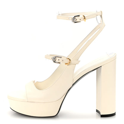 Givenchy Calfskin Voyou Sandals 40 Ivory 1 of 10