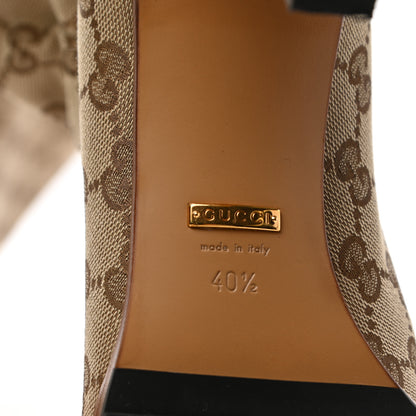 Gucci Monogram Over the Knee Boots 40.5 Beige Ebony 6 of 8