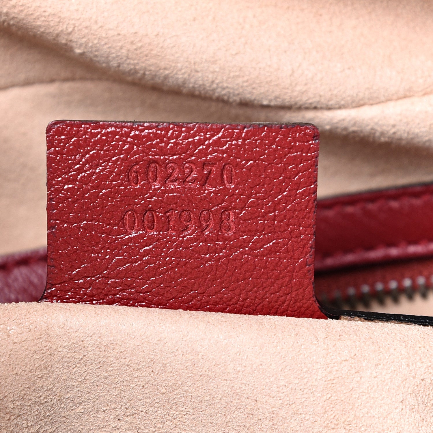 Gucci Vintage Effect Calfskin Matelasse Diagonal Small Torchon GG Marmont Bamboo Top Handle Shoulder Bag Black Romantic Cherry 6 of 12
