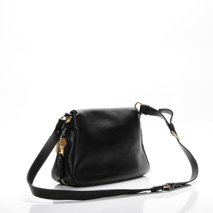 Tom Ford Grained Calfskin Medium Jennifer Crossbody Bag Black 3 of 12