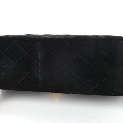 Chanel Velvet Quilted Jumbo Single Flap Black 19 of 20