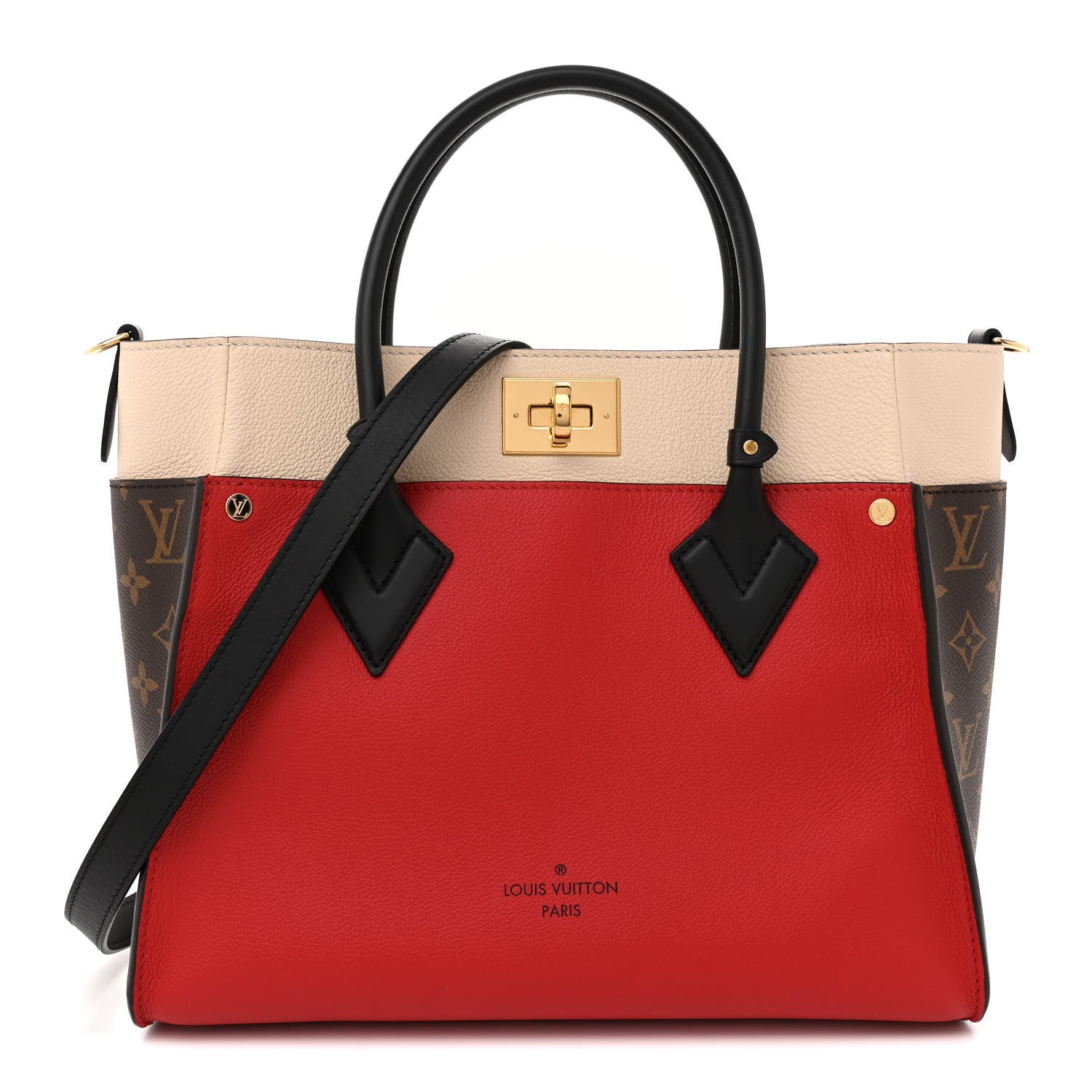 Louis Vuitton Calfskin Monogram On My Side Pirate Red 1 of 10