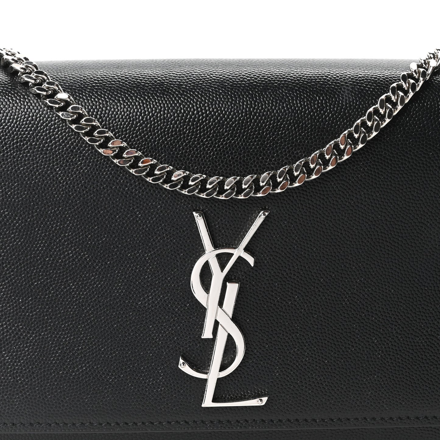 Grain De Poudre Medium Classic Monogram Kate Satchel Black