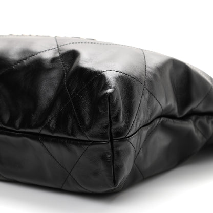 Chanel Shiny Calfskin Quilted Small Chanel 22 Black 10 of 11