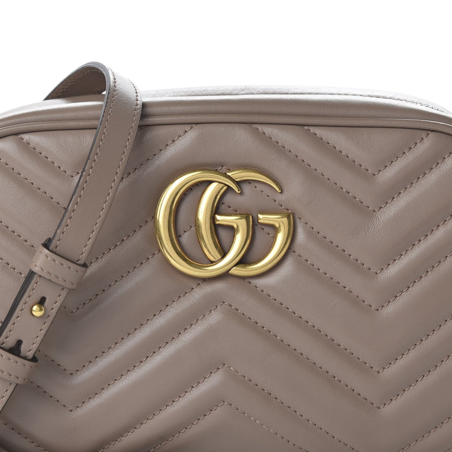 Calfskin Matelasse Small GG Marmont Chain Shoulder Bag Porcelain Rose
