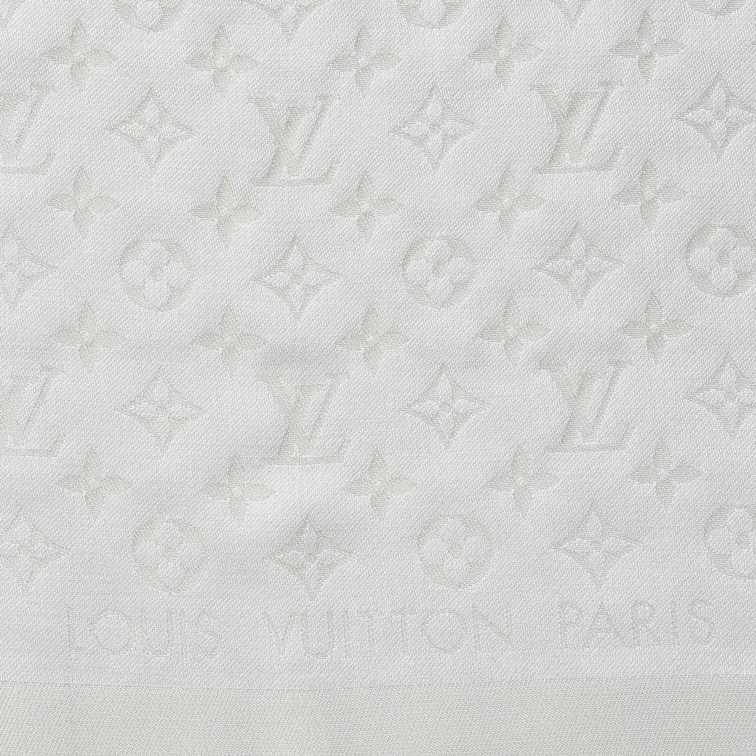 Louis Vuitton Silk Lurex Wool Monogram Shine Shawl Charcoal Greige 4 of 5