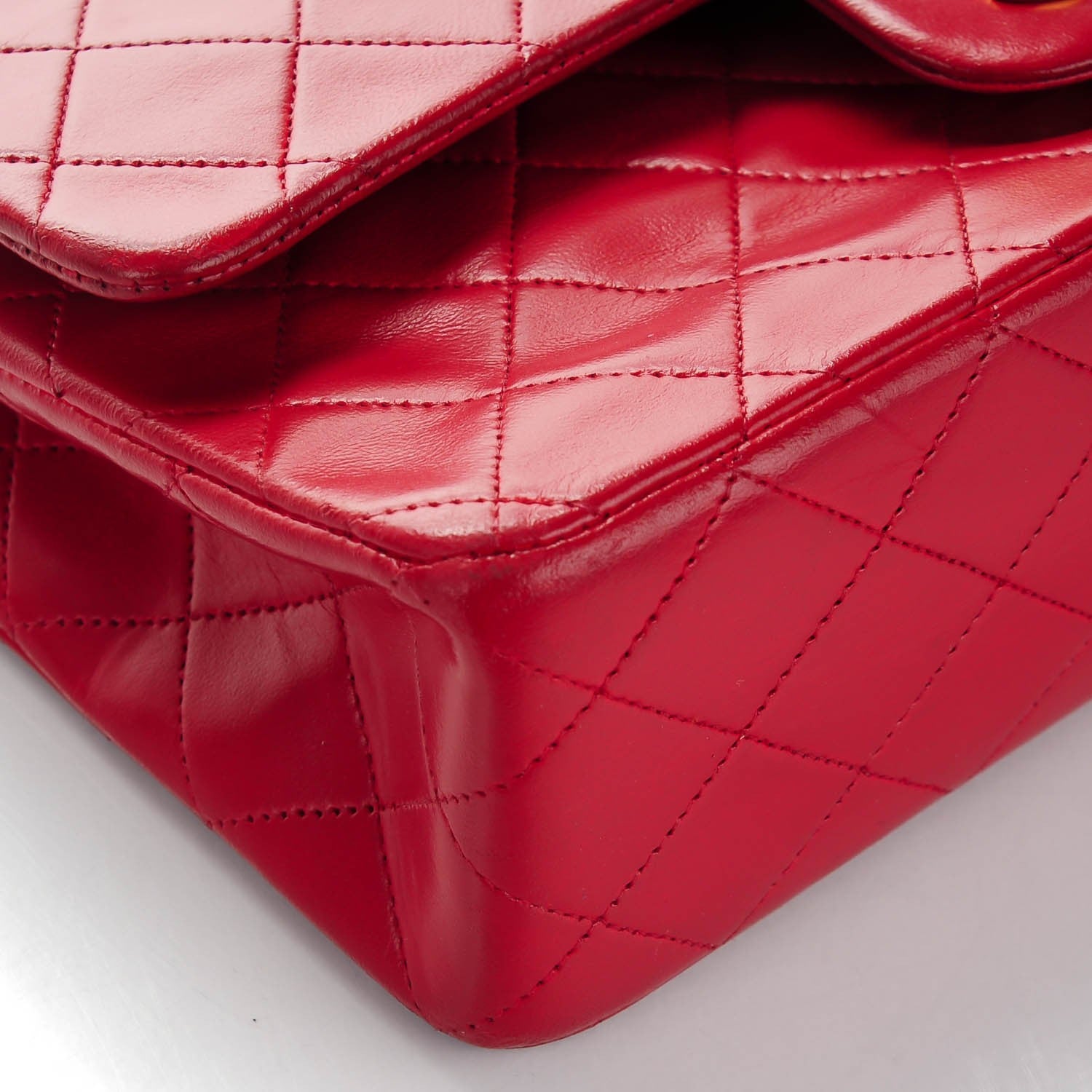 Chanel Lambskin Quilted Medium Double Flap Red 11 of 11