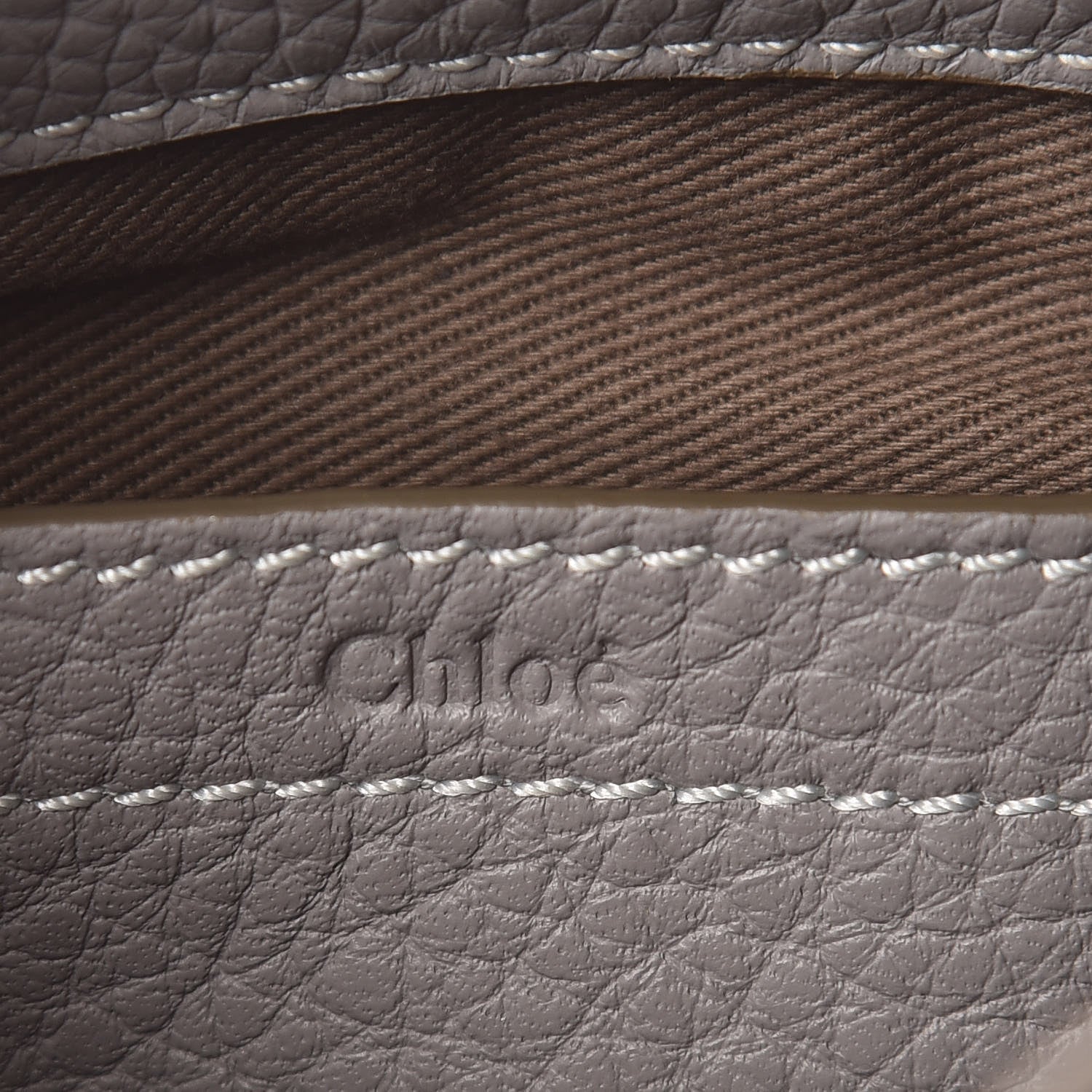 Chloe Calfskin Mini Marcie Round Crossbody Bag Cashmere Grey 7 of 11