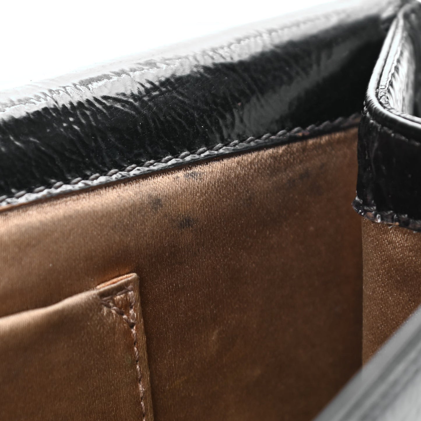 Textured Patent Monogram Large Belle De Jour Clutch Black