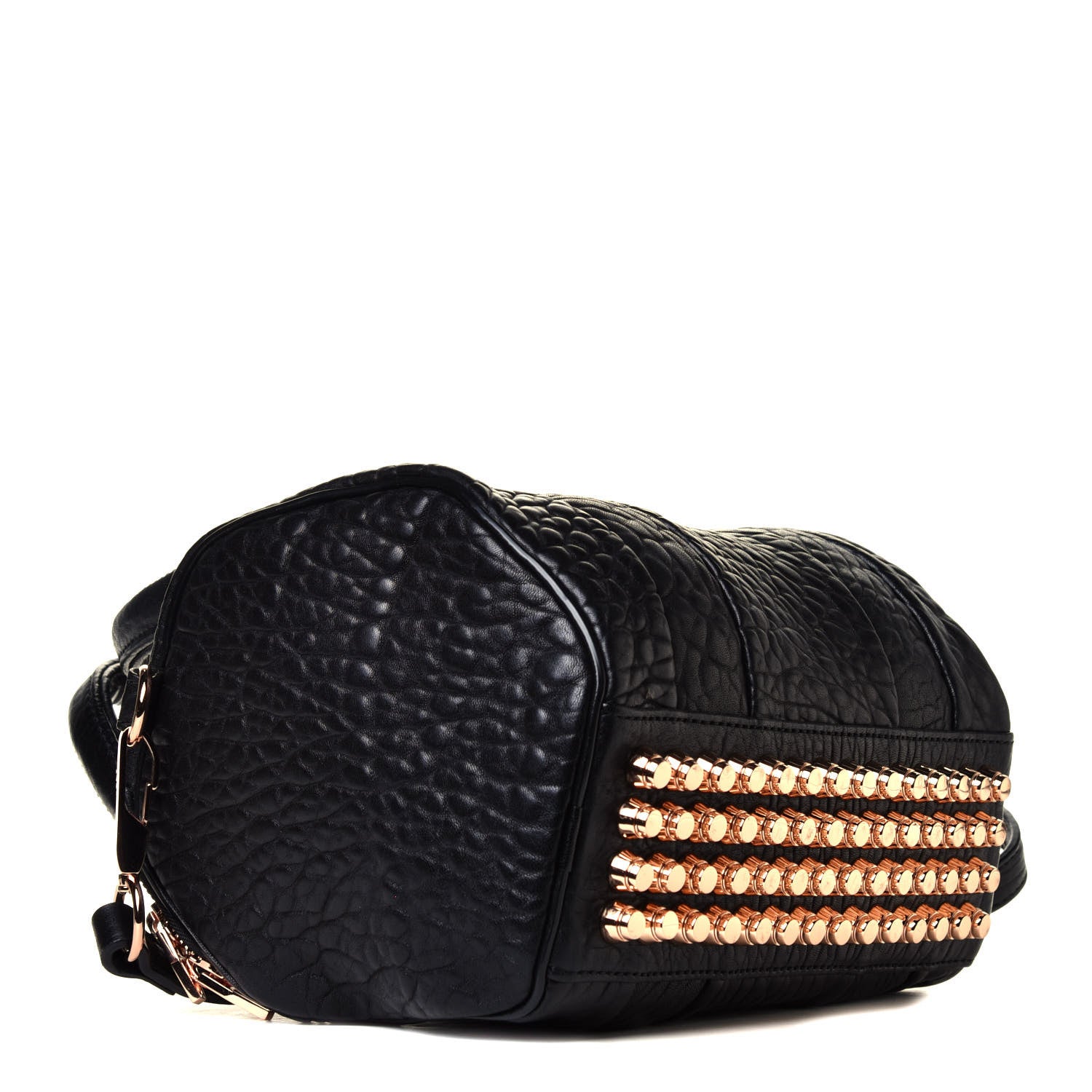 Alexander Wang Pebbled Lambskin Rockie Black Rose Gold Hardware 3 of 4