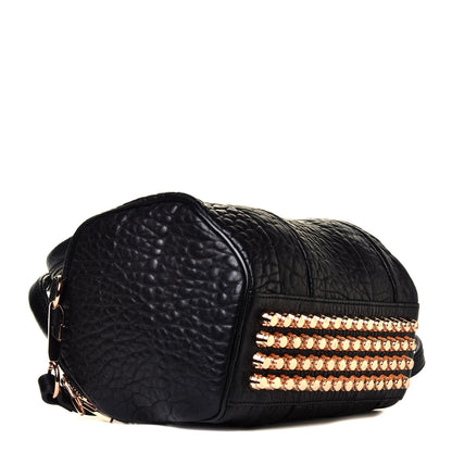 Alexander Wang Pebbled Lambskin Rockie Black Rose Gold Hardware 3 of 4