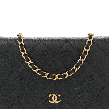 Chanel Caviar Quilted Wallet on Chain WOC Black 8 of 15