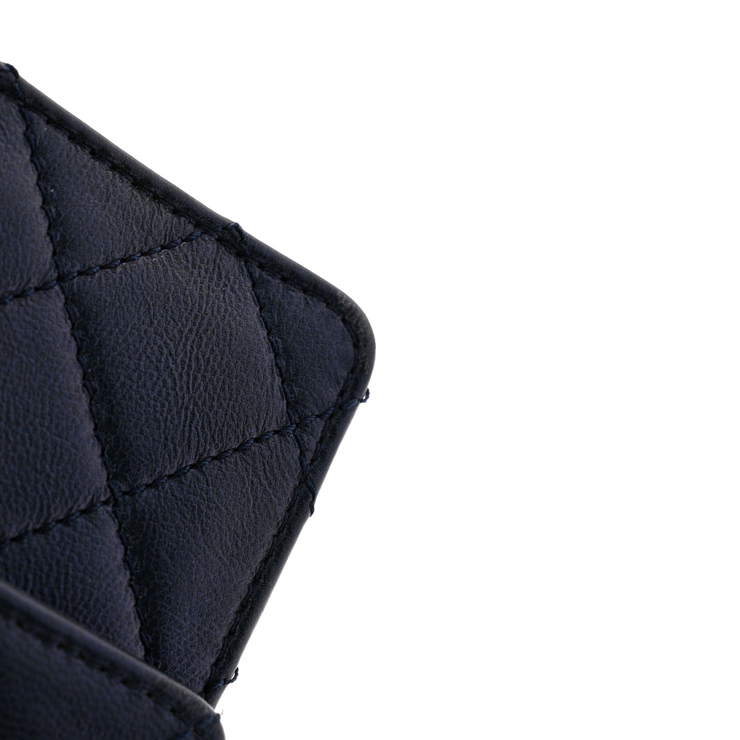 Iridescent Lambskin Quilted Small Chic Pearls Flap Blue