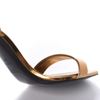 Saint Laurent Metallic Lambskin Amber 105 Ankle Strap Sandals 38 Egypt Gold 8 of 9