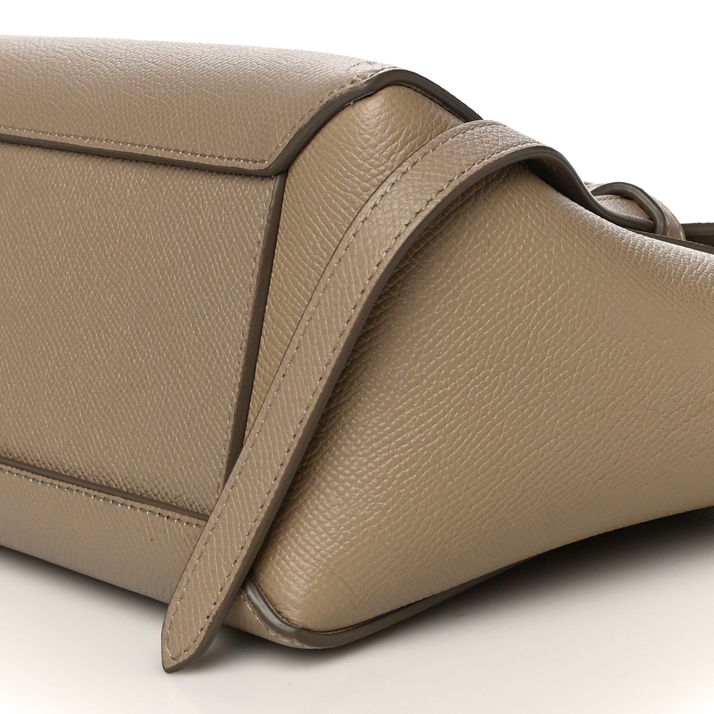 Grained Calfskin Mini Belt Bag Light Taupe