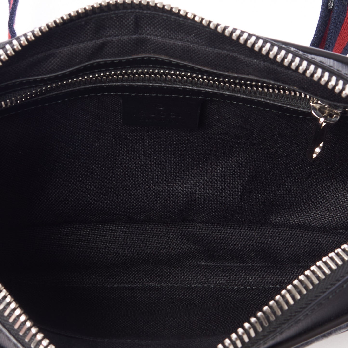 Soft GG Supreme Monogram Web Belt Bag Black Grey